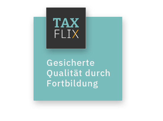 Firmenlogo des Partners Taxflix für Fortbildung.